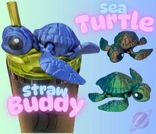 Load image into Gallery viewer, Sea Turtle Straw Buddy
