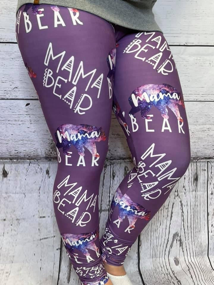 Mama Bear Purple Legging *