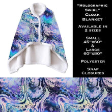Load image into Gallery viewer, Cloak blanket- Holographic Swirl- Small *
