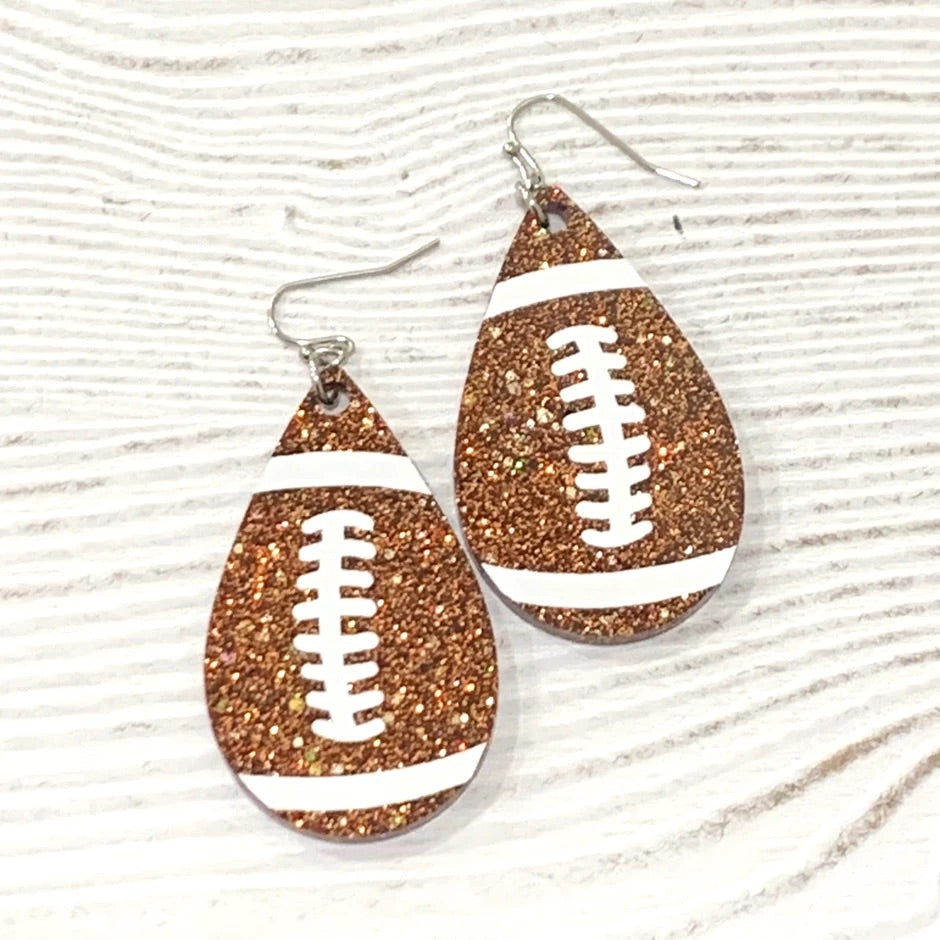 Frameless dangle earring- Football *