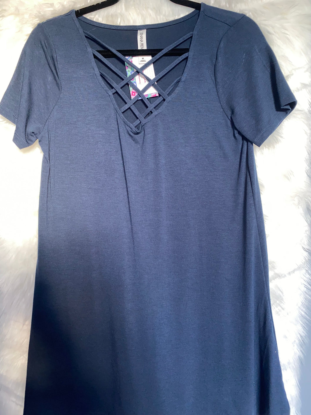 Crisscross Top Navy*