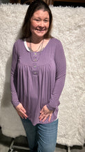Load image into Gallery viewer, 5 Button Long Sleeve Pleated Top
