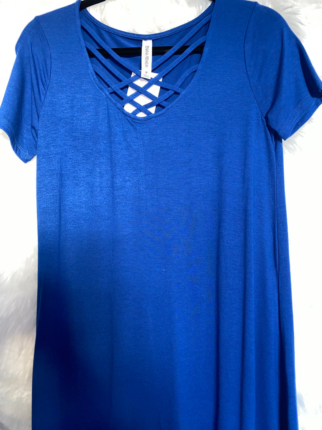 Crisscross Top Royal Blue*