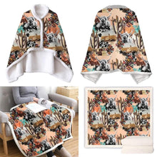 Load image into Gallery viewer, Cloak blanket- Decorative Paws- Small *
