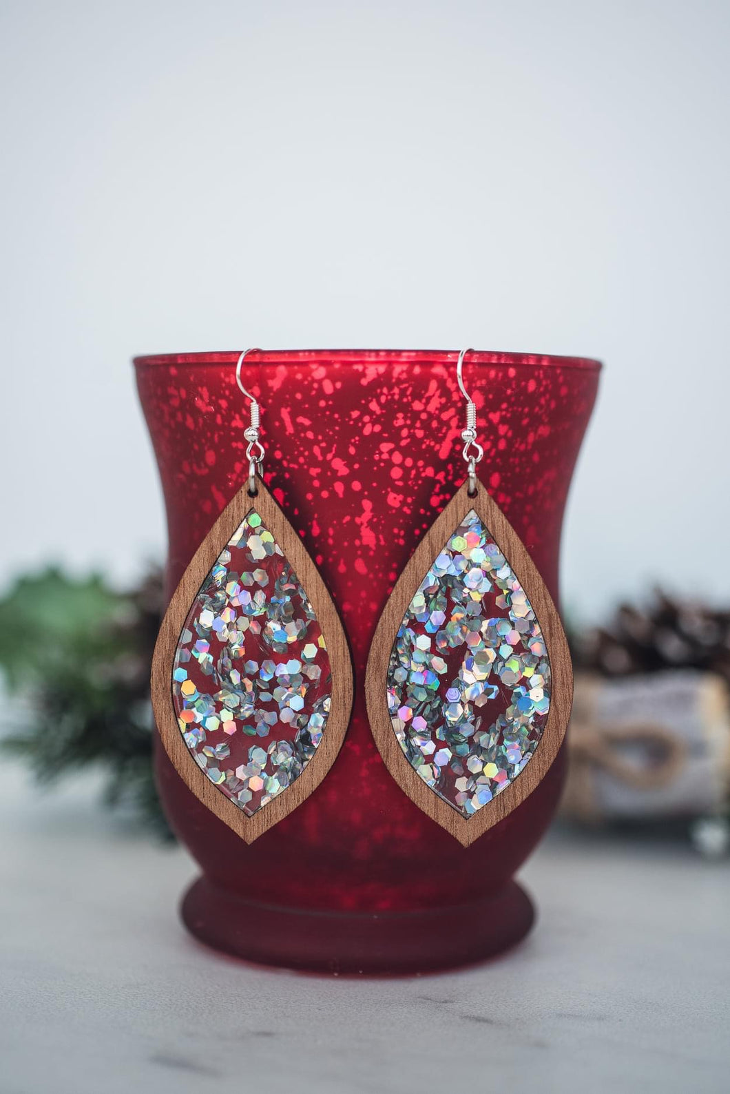 Fairy Dust Glitter Inset Dangle Earrings*
