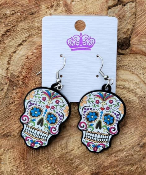 Sugar skull earrings*