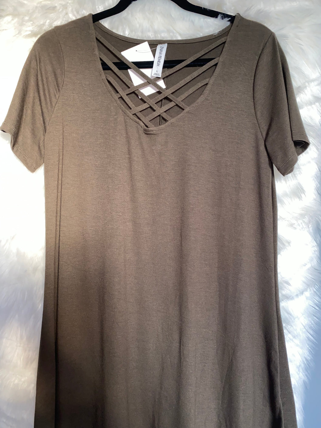 Crisscross Top Charcoal*